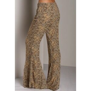 Free People Pants Boho Flare Western Festival‎ Wide Leg Bell Bottom S High Rise